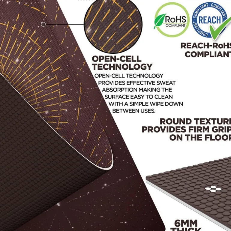 RDX D6 Iris 6mm PVC Yoga Mat Solar Brown