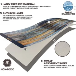 RDX D5 Iris 6mm PVC Yoga Mat Timber Blend