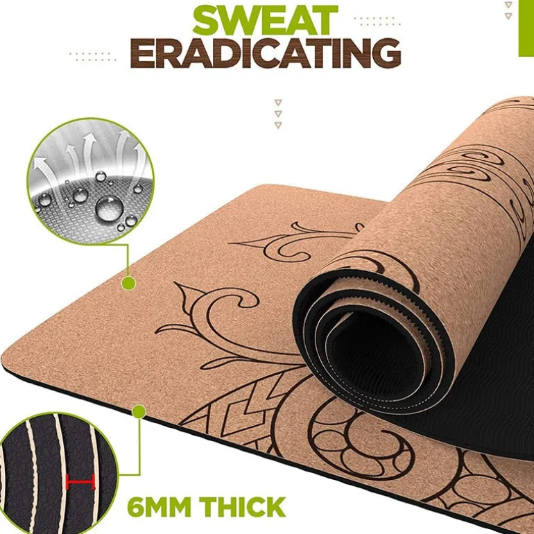 RDX D5 6mm Cork Yoga Mat