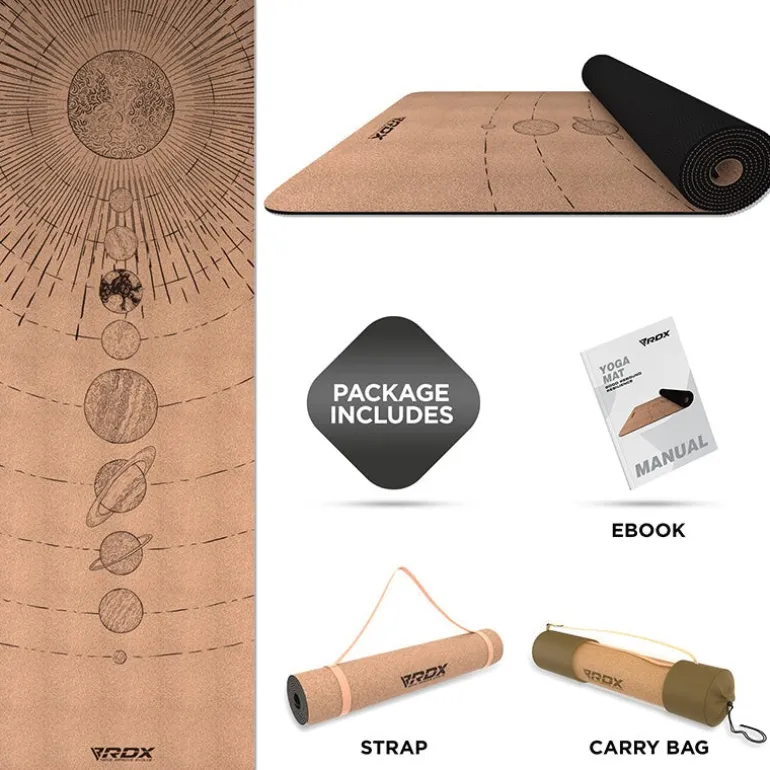 RDX D4 6mm Cork Yoga Mat