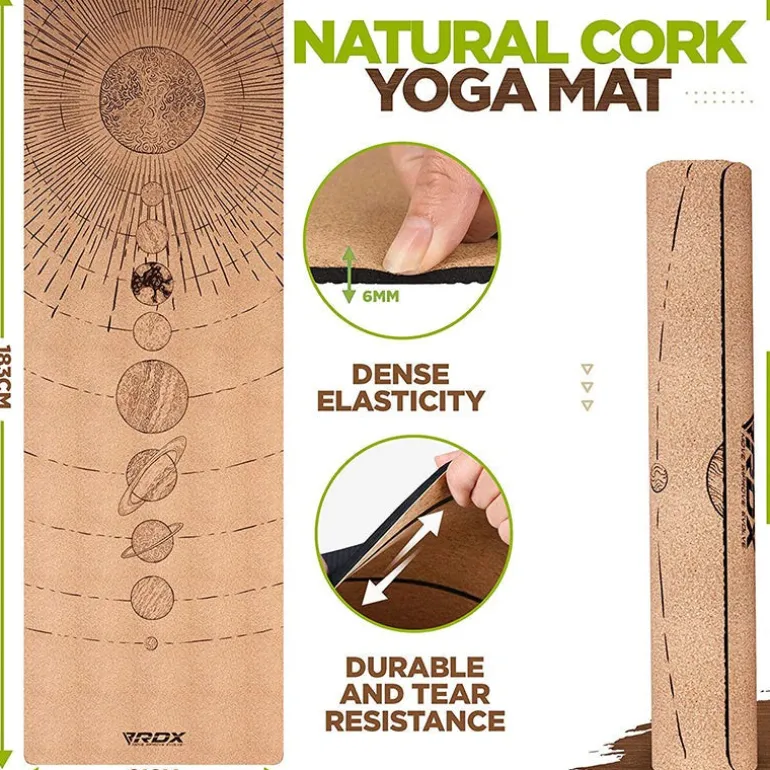 RDX D4 6mm Cork Yoga Mat