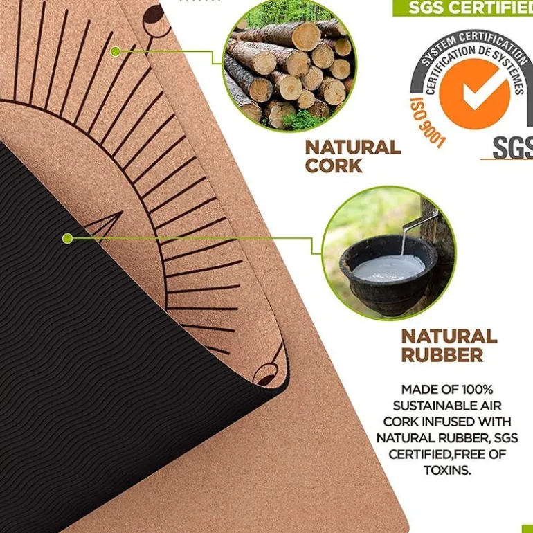 RDX D6 6mm Cork Yoga Mat
