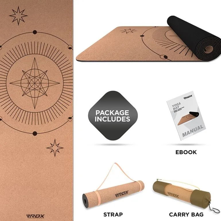 RDX D6 6mm Cork Yoga Mat