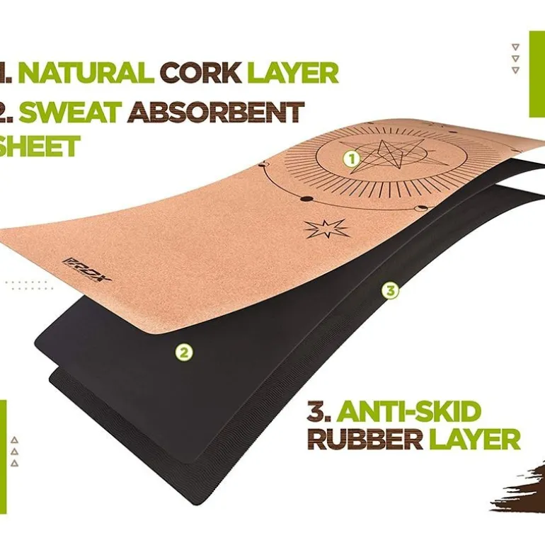 RDX D6 6mm Cork Yoga Mat
