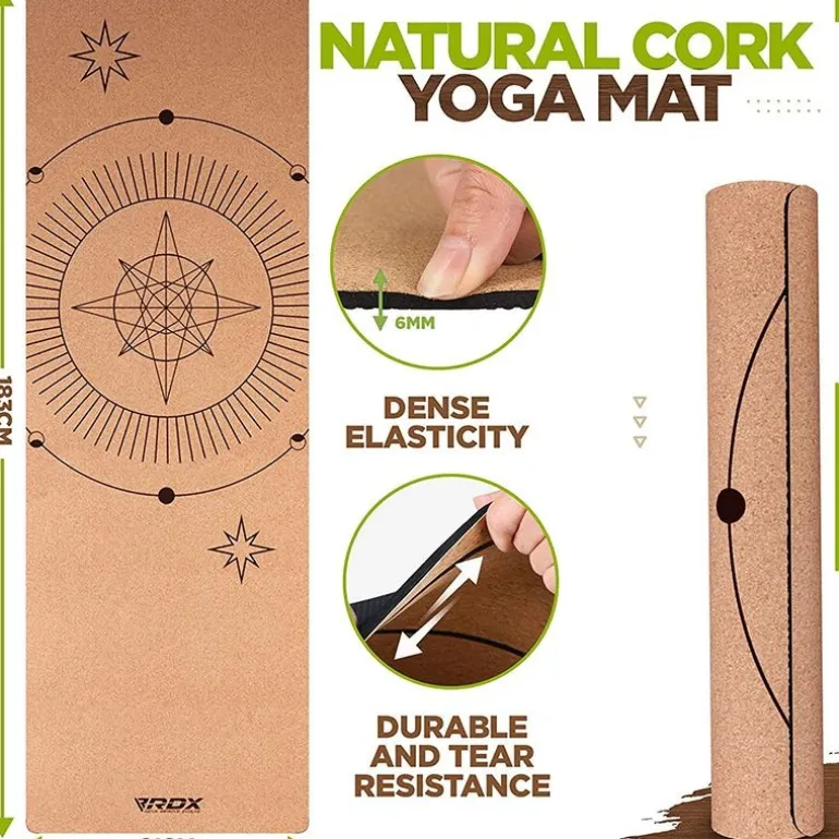 RDX D6 6mm Cork Yoga Mat