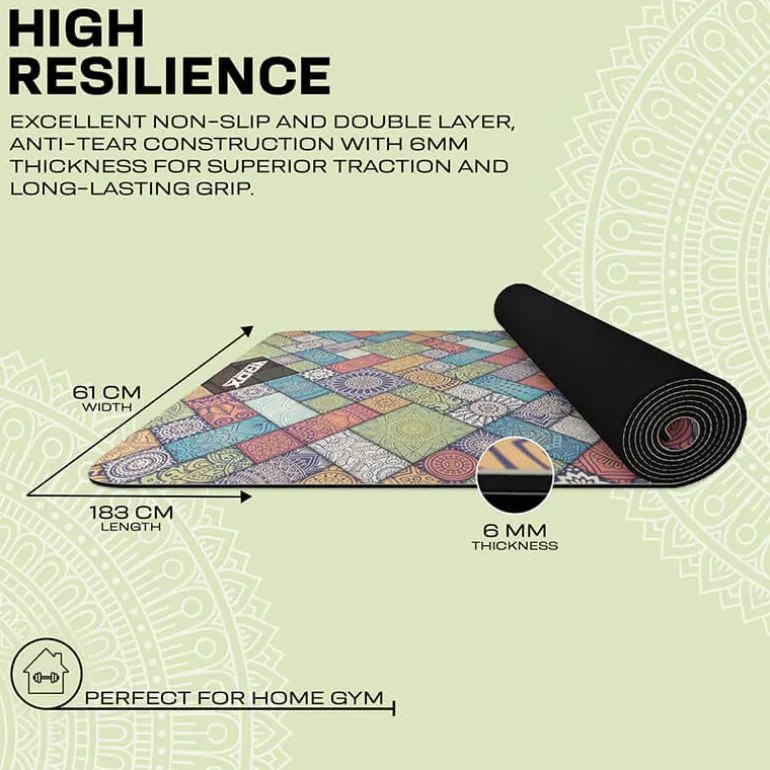 RDX D3 6mm PU Rubber Yoga Mat