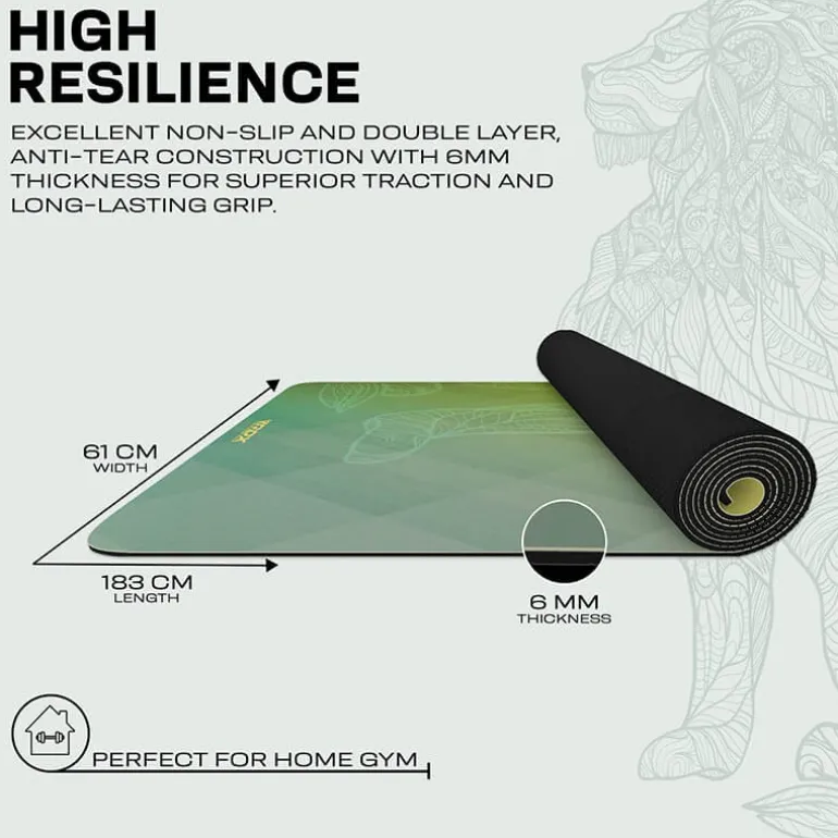 RDX D7 6mm PU Rubber Yoga Mat