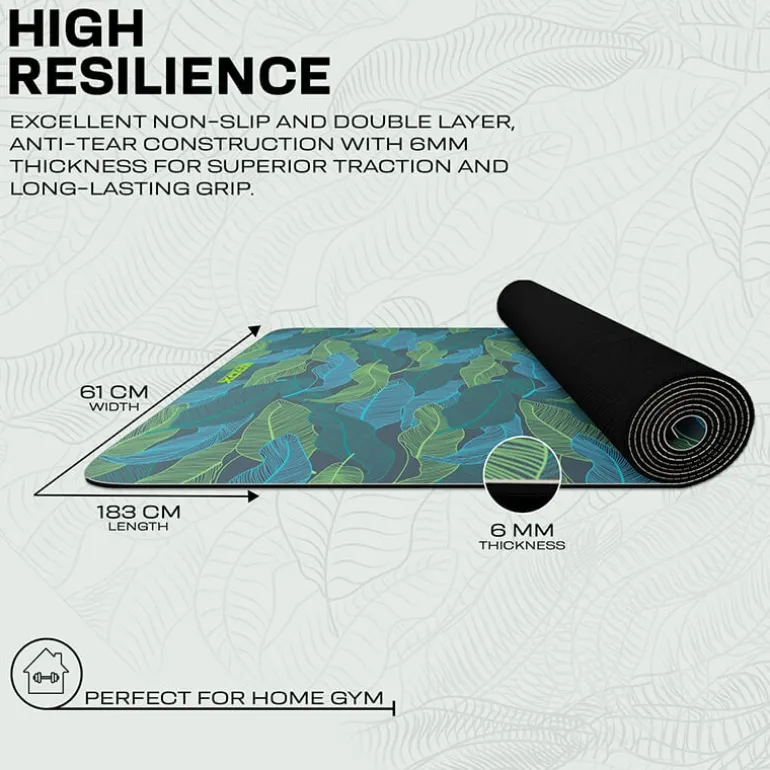 RDX D9 6mm PU Rubber Yoga Mat