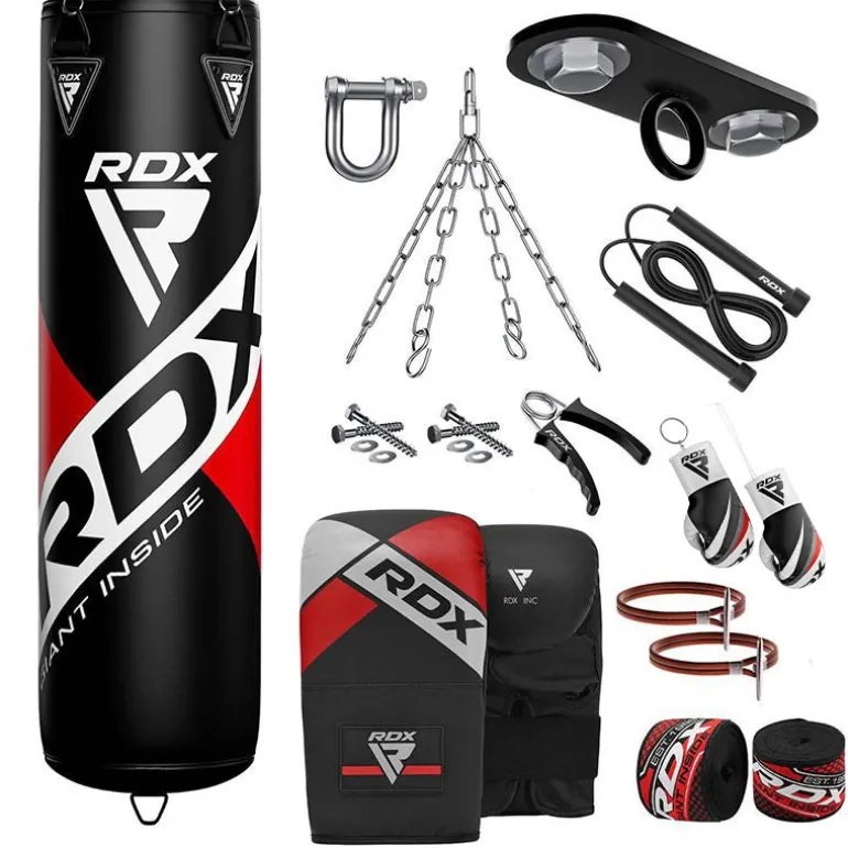 RDX F10B 4ft / 5ft 13-in-1 Punch Bag with Bag Mitts Set
