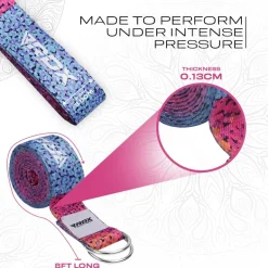 RDX F20 D-Ring Steel Buckle Cotton Yoga Strap