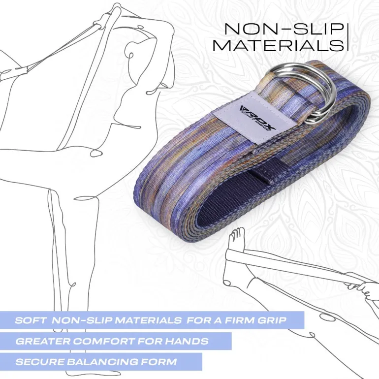 RDX F1 D-Ring Steel Buckle Cotton Yoga Strap