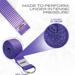 RDX F12 D-Ring Steel Buckle Cotton Yoga Strap