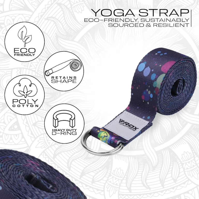 RDX F3 D-Ring Steel Buckle Cotton Yoga Strap