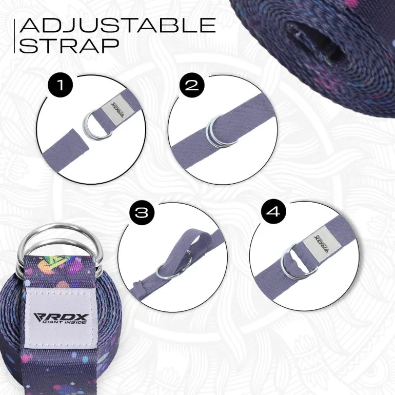 RDX F3 D-Ring Steel Buckle Cotton Yoga Strap