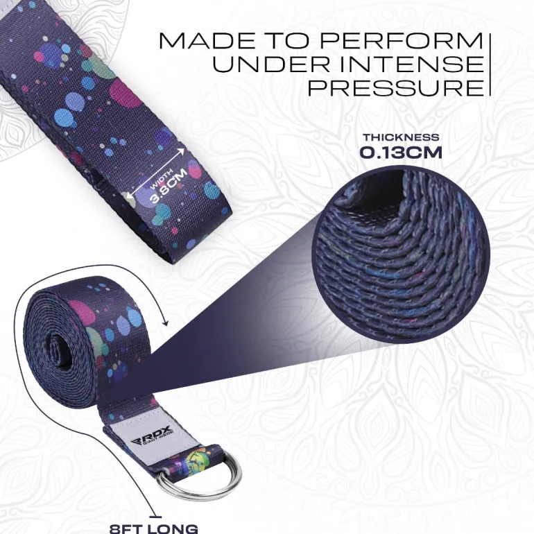 RDX F3 D-Ring Steel Buckle Cotton Yoga Strap