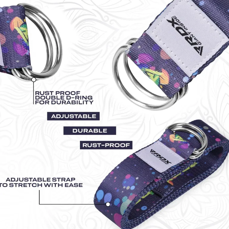 RDX F3 D-Ring Steel Buckle Cotton Yoga Strap
