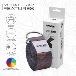 RDX F4 D-Ring Steel Buckle Cotton Yoga Strap