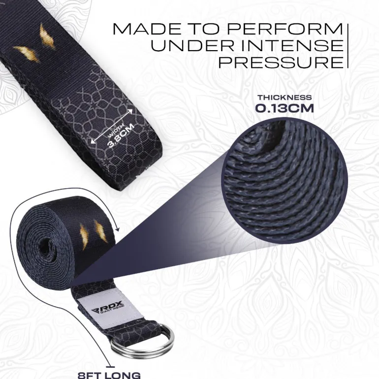RDX F8 D-Ring Steel Buckle Cotton Yoga Strap