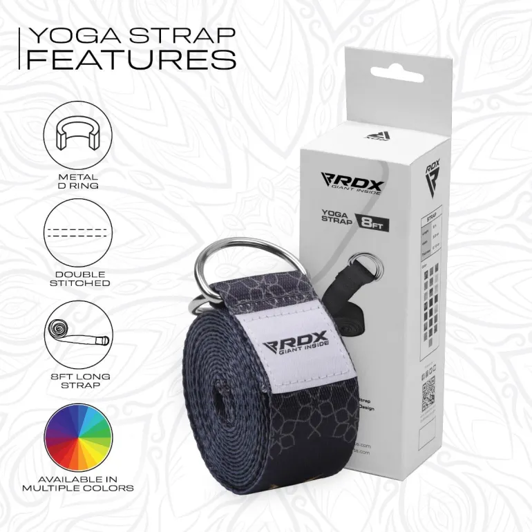 RDX F8 D-Ring Steel Buckle Cotton Yoga Strap