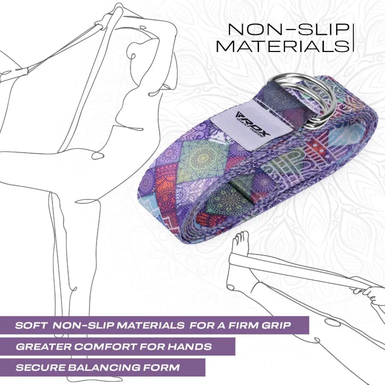 RDX F9 D-Ring Steel Buckle Cotton Yoga Strap