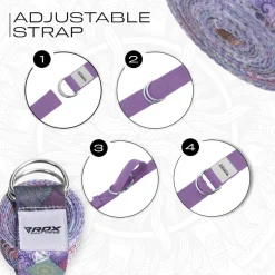 RDX F9 D-Ring Steel Buckle Cotton Yoga Strap