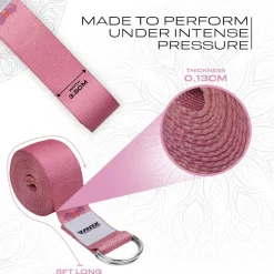 RDX F5 D-Ring Steel Buckle Cotton Yoga Strap