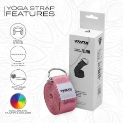 RDX F5 D-Ring Steel Buckle Cotton Yoga Strap