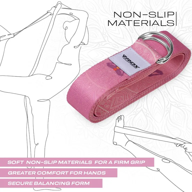 RDX F5 D-Ring Steel Buckle Cotton Yoga Strap