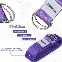 RDX F7 D-Ring Steel Buckle Cotton Yoga Strap