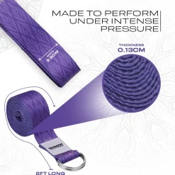 RDX F7 D-Ring Steel Buckle Cotton Yoga Strap