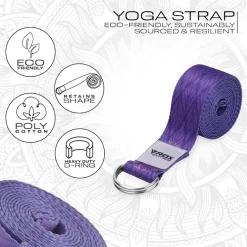 RDX F7 D-Ring Steel Buckle Cotton Yoga Strap