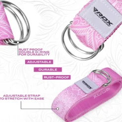 RDX F13 D-Ring Steel Buckle Cotton Yoga Strap