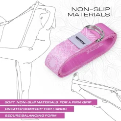RDX F13 D-Ring Steel Buckle Cotton Yoga Strap