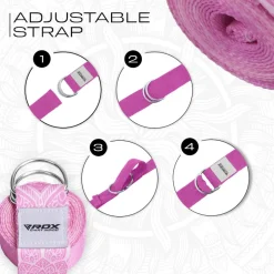 RDX F13 D-Ring Steel Buckle Cotton Yoga Strap