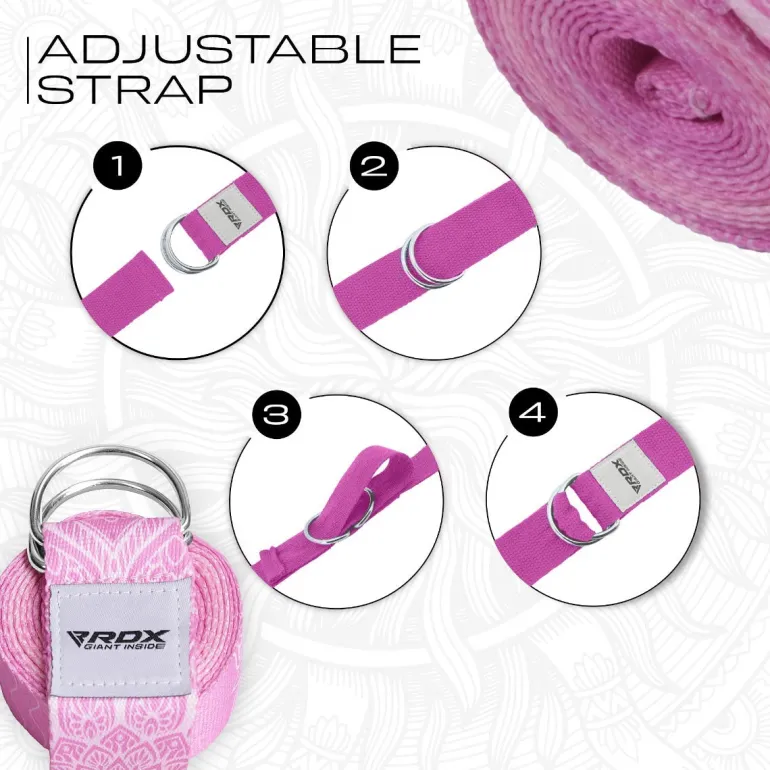 RDX F13 D-Ring Steel Buckle Cotton Yoga Strap