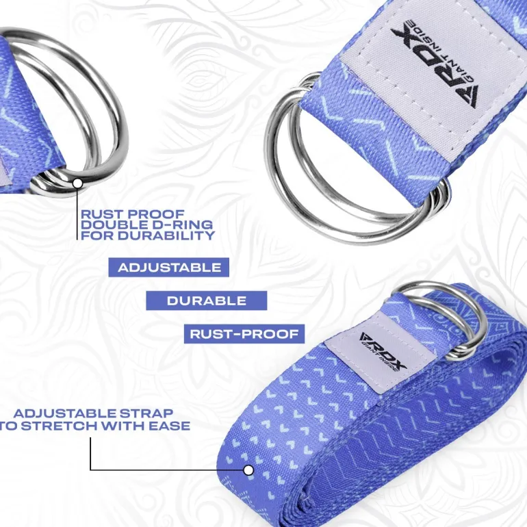 RDX F14 D-Ring Steel Buckle Cotton Yoga Strap