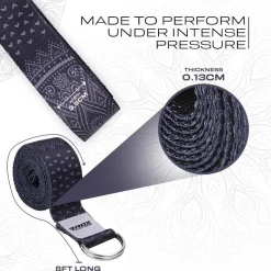 RDX F15 D-Ring Steel Buckle Cotton Yoga Strap