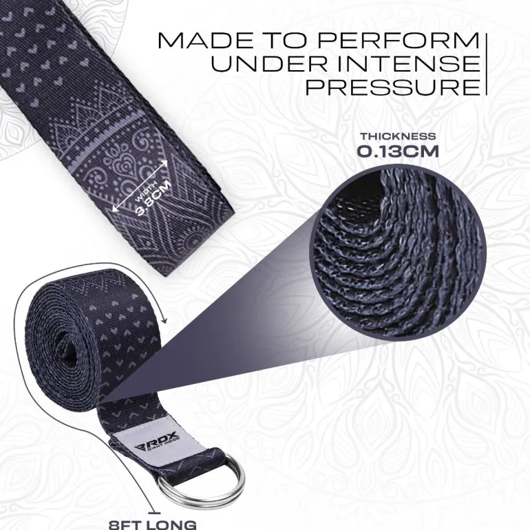 RDX F15 D-Ring Steel Buckle Cotton Yoga Strap