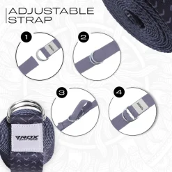 RDX F15 D-Ring Steel Buckle Cotton Yoga Strap