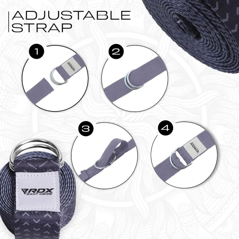 RDX F15 D-Ring Steel Buckle Cotton Yoga Strap