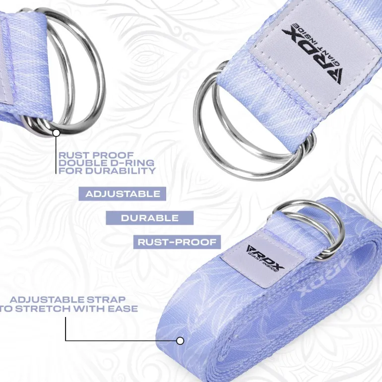 RDX F17 D-Ring Steel Buckle Cotton Yoga Strap