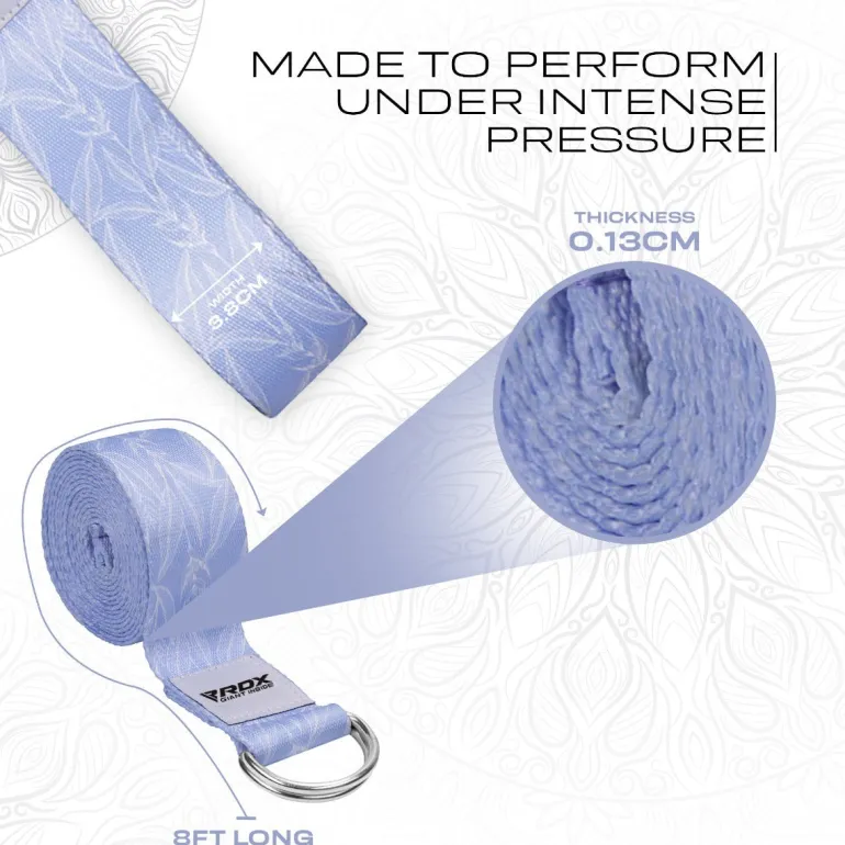 RDX F17 D-Ring Steel Buckle Cotton Yoga Strap