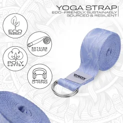 RDX F17 D-Ring Steel Buckle Cotton Yoga Strap
