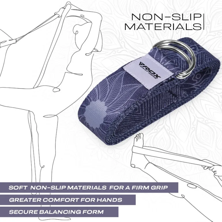 RDX F18 D-Ring Steel Buckle Cotton Yoga Strap