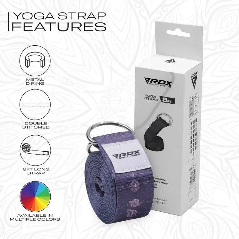 RDX F19 D-Ring Steel Buckle Cotton Yoga Strap