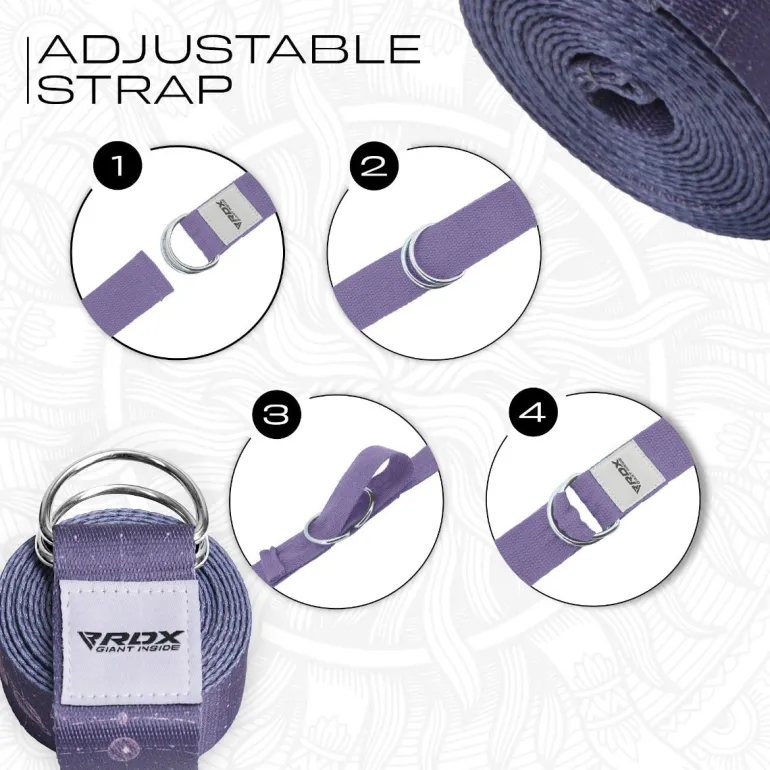 RDX F19 D-Ring Steel Buckle Cotton Yoga Strap