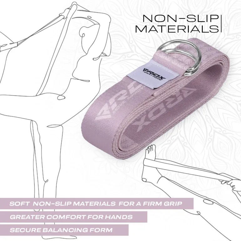 RDX F22 D-Ring Steel Buckle Cotton Yoga Strap