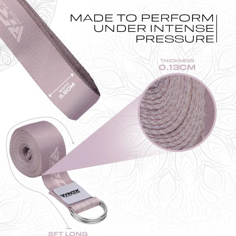 RDX F22 D-Ring Steel Buckle Cotton Yoga Strap