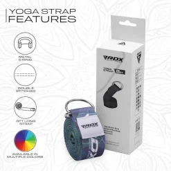 RDX F10 D-Ring Steel Buckle Cotton Yoga Strap