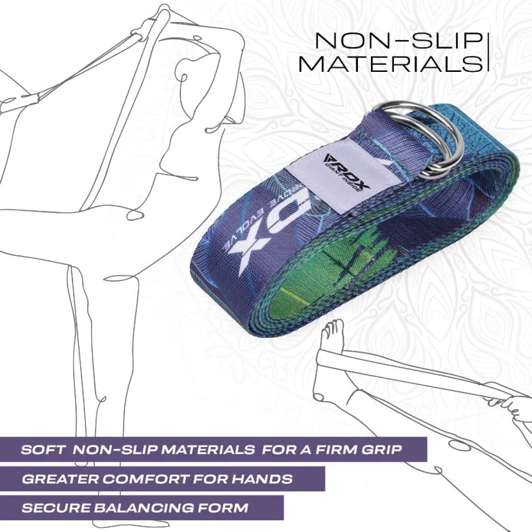 RDX F10 D-Ring Steel Buckle Cotton Yoga Strap